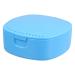 Exceart prosthesis can braces with mirror and sieve bite can prosthesis box retainer box dentist dinner dinner prosthesis storage box for dental mouth protection (blue)