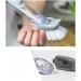Soap Dispensing Dish Brush Kitchen Brush Set Automatic Liquid Filling Long Handle Brush with 2 Cleaning Sponges and 1 Dish Brush (Gray) - Buy Online on GoSupps.com