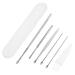 SUPVOX 4 Sets Remover Cleaning Cleansing Piercing Spoons Spring Nose Kit Cleaners Ear with Brushes Pick Tool Steel Scraper Kits Removers Chinese Supplies Spiral Earpick Stainless Picks