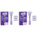 Gillette Venus Deluxe Smooth swirl razor women with moisture strips for skin protection women's razor + 3 razor blades (pack with 2) 1 piece (2 pack)