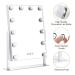 Fenair Large Makeup Mirror with Lights - Hollywood Vanity Mirror 12 Dimmable Bulbs, 3 Light Settings, 360 Rotation - Rosegold - Buy Online on GoSupps.com