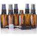 6 Pcs Empty Refillable 30ml Amber Glass Spray Bottles - Perfect for Essential Oils Perfume & Aromatherapy - Buy Online on GoSupps.com