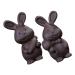 Alipis 2pcs Tea Pet Ornament Rabbit Purple Clay Ceramics