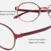 Stylish 3.5x Anti-Blue Light Glasses for Women - Round Computer & Reading Glasses with Spring Hinges in Red - Buy Online on GoSupps.com
