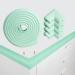 Lingyou pavilion Baby Safety Corner Protector Edge Double-Sided Adhesive Foam Protective Strip 6.5 Ft /2 M Edge with 4 Corner Protector Covers (Green) Light Green 2 Meters Anti-collision Strip + 4 Corners