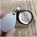 Plauauyt 30mm 3X Pocket Folding Magnifier Reading Magnifying Glass Loupe with Key Chain Silver - Buy Online on GoSupps.com