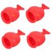 Beavorty 4pcs Silicone Fish Lip Filler (red) Lips Women Lip Enhancer Lab Sucker Plumping Mouth 8.2x6cmx4pcs Redx4pcs