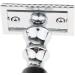 NSNT Exquisit Men's Shaving Brush Set - 3-in-1 Fashionable Grooming Tool for Black Beards | Professional Razor & Meter Holder | Compact 9x15.5cm Silver - Buy Online on GoSupps.com