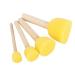 4Pcs Round Stencil Sponge Wooden Handle Foam Sponge Paint Brush Furniture Art Crafts Painting Tool Supplies
