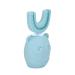 Electric children's toothbrush Automatic lightening toothbrush for children with flashing lights U-shaped brush head IPX7 waterproof (blue)