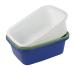 Sosody Colorful 18 Quart Rectangular Washing Basins Dish Pans Kitchen Sinks Plastic Tubs Deep Blue Deep Green White 3 Packs