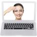 1pc Small Mirror Laptop Shaped Makeup Mirror Mini Pocket Mirror Portable Compact Makeup Mirror Cosmetic Beauty Tool for Travel Use(White) - Buy Online on GoSupps.com