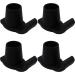 Walker Glide Skis 4 Pcs Universal Fit Walker ski Glides Easy to Use Rubber Walker Glides Walker Feet Replacement (Black-4pc)