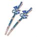8-Piece Colorful Rhinestone Hair Pins Set - Blue & Purple Decorative Bobby Pins for Women and Girls - Buy Online on GoSupps.com