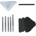 Sofeya Wall Mop Cleaner with Long Handle - Triangle Mop with Extension Pole for Walls, Ceilings, Windows - 3 Replacement Pads Included - Wet & Dry Use - Buy Online on GoSupps.com