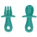 Soft Silicone LED Chewing Spoon | Baby Anxiety Relief Fork - Green | Safe & Effective International Shipping - Buy Online on GoSupps.com