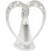 Heart Language of Love Bride and Groom White Wedding Cake Topper Figurine - Buy Online on GoSupps.com