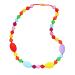 Baby Teething Necklace for Mom to Wear  Silicone Chew Necklaces for Nursing  Baby Teether Toy with Flat and Round Chewable Beads - BPA Free (Flat Beads)