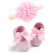 MACHSWON Baby Girls Mary Jane Flats | Pink, 12-18 Months | Anti-Slip Soft-Soled Princess Shoes with Bow-Knot & Headband - Buy Online on GoSupps.com