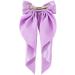 Women Bowknot Hair Clip Vintage Satin Bow Barrette Hairclip Long Tail Headwear Hair Accessories for Ladies Big Bowknot Hairpin (Purple) - Buy Online on GoSupps.com