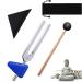 Bysameyee 528 hz Tuning Fork Medical with Taylor Percussion Hammer Mallet Non-Magnetic Aluminum Alloy Tuning Forks for Sound Healing Therapy DNA Repair Violin/Guitar/Piano Tune 528Hz
