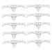 Healeved 20 Pcs Makeup Ruler Brow Ruler Sticker Eyebrow Guide Eyebrow Tools Eyebrow Stencil Disposable White