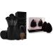 Make -up brush set luvia prime vegan pro - Black & luvia beauty blender sponge set - make -up egg - extra softer blending sponge - cosmetics Applicator sponge bundle with beauty blender sponge set