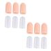 FOYTOKI 6 Pairs Toe Splitter High Heel Protectors Thumb Protector Silicone Gel Hammer Toe Caps Toe Protector Cushion Toenail Blister Caps Toe Protective Caps Protection Covers for Toes Pu