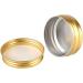 Zeoabsy 10-Pack 30ml Gold Aluminum Jars for Cosmetics Candles Ointments | Screw Lid Doses with Spatulas & Labels - Buy Online on GoSupps.com