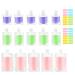 Ruayia Portable Travel Liquid Bags Transparent Set of 15 30ml/50ml/100ml Leakproof Squeeze Bags for Toiletries Lotion Cosmetic Jars