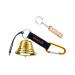 Bear Bells for Hiking Dogs, Solid Brass Bear Bells Set with Whistle, Carabiner and Silencer for Camping, Mountain Biking, Hiking, Fishing