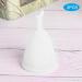 2-Part Reusable Silicone Menstrual Cup for Women - Convenient 12-Hour Hygiene Care (White) - Buy Online on GoSupps.com