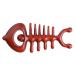 Fomiyes fishing bones shaped massager wide gua-sha ridge creative massage comb scalp crested wood massage comb for the body massage comb wood fishing ridge rosewood meridian