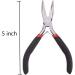 2 Pack 5 Inch Bent Nose Pliers for Jewelry Making and Beading Supplies - Buy Online on GoSupps.com