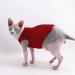 Winter Warm Faux Fur Sweater for Sphynx Cats, High Collar Coat & Pajamas Apparel - X-Large Size, Christmas Wine - Buy Online on GoSupps.com