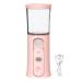 Nano Facial Mister Cordless Portable Facial Mister - 30ml Visual Water Tank Cordless Handheld Mister Handy Nano Mister with Colorful Light for Face Hydrating Skin Care Daily Makeup Pink