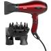 1875W Professional Salon Hair Dryer for Fast Drying Negative Ionic Blow Dryer 2 Speeds and 3 Temperature Settings with Concentrator Attachment Cool Shot Button Black