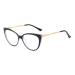 Ljczka vintage blue light filter glasses women cat eyes glasses without starch women cat eye glasses frame metal anti -fatigue black 0.0 x