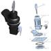 2PCS Push Button Plastic & Metal Latch Lock for Marine Boat Tool/Glove Box - Buy Online on GoSupps.com
