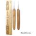 Luwigs Dreadlocks Crochet Hooks Set - Bamboo Handle Locs Crochet Needle Steel Hook for Hair Braids - 0.5mm & 0.75mm (2pcs) - Buy Online on GoSupps.com