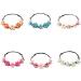 Flzonhut 6 piecedaisy flower headband hair band flower wreath hair bands headband crown with adjustable elastic band for wedding bridal bride jungfer party festival beach