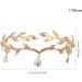 Goddess Tiara Crystal Leaf Wedding Headband for Bride Prom Birthday Party Cosplay Hair Accessories for Girls Golden - Buy Online on GoSupps.com