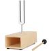 440Hz Tuning Fork Set - Sound Healing Therapy Tool for Yoga & Meditation | Includes Hammer & Wooden Stand - Buy Online on GoSupps.com