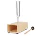 440HZ Tuning Fork Sound Healing Therapy Tool Set Frequency Tuning Fork Yoga Meditation Tuning Fork with Hammer and Wooden Stand