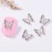 KACHIMOO 20pcs Metal Butterfly Nail Charms Silver 3D Nail Gems for Acrylic Nails DIY Craft | Nail Rhinestones & Art Accessories - Buy Online on GoSupps.com