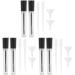 KALLORY 6 Sets Lash Cosmetics Vibely Mascara Refillable Clear Bottles Diy Kits Make up Bottled Plastic 12.3x2.1cmx3pcs Blackx3pcs