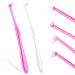 2 pieces of interdental toothbrush individual fragrant toothbrush soft toothbrush fragrant brush for detailed cleaning of orthodontic braces (white/pink)