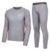 Little Donkey Andy Men's Thermal Underwear Set Performance Base Layer Wicking Active Long Johns Top & Bottom with Fly 2. Gray X-Large