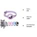 Adjustable Leather Airtag Cat Collar | Reflective GPS Neck Band for Large Medium & Small Cats | Anti-Lost Tracking Case in Purple (S 24-31 cm) - Buy Online on GoSupps.com