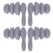 Milisten 2 Pairs Silicone Earplug Black Earbuds Silicone Ear Plugs Hearing Earplugs for Sleeping Reusable Silicone Earbuds Swimming Earplug Noise Reduction Motorcycle Travel Water Proof Light Grey